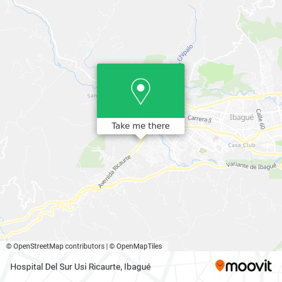 Hospital Del Sur Usi Ricaurte map