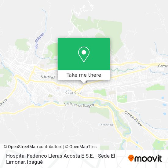 Hospital Federico Lleras Acosta E.S.E. - Sede El Limonar map