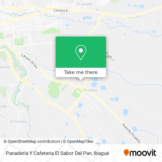 Mapa de Panaderia Y Cafeteria El Sabor Del Pan