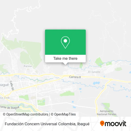 Mapa de Fundación Concern Universal Colombia