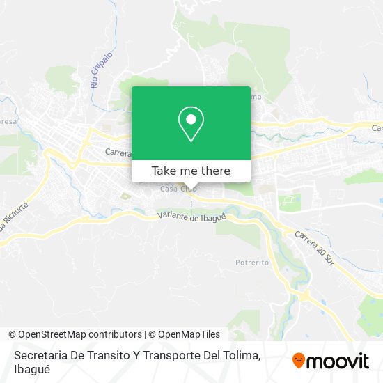 Mapa de Secretaria De Transito Y Transporte Del Tolima