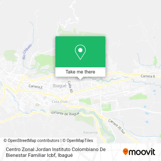 Mapa de Centro Zonal Jordan Instituto Colombiano De Bienestar Familiar Icbf