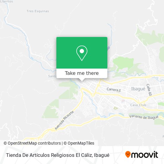 Mapa de Tienda De Artículos Religiosos El Cáliz