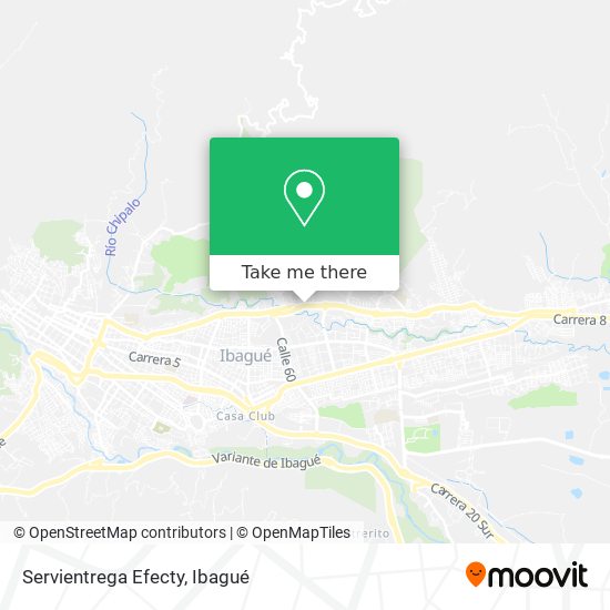 Servientrega Efecty map