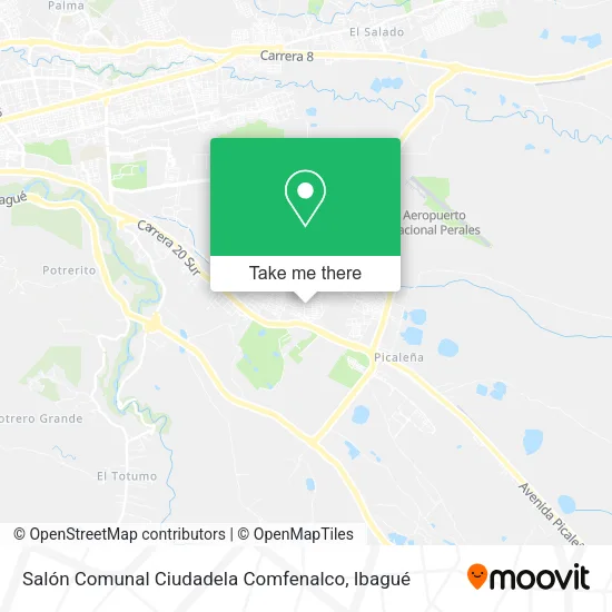 Mapa de Salón Comunal Ciudadela Comfenalco