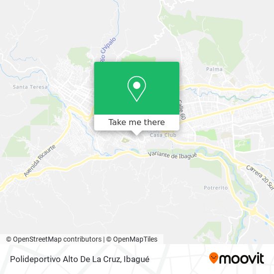 Mapa de Polideportivo Alto De La Cruz
