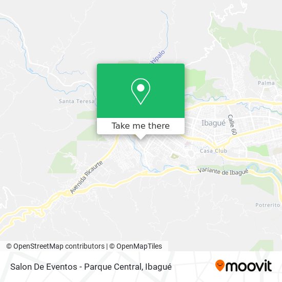 Mapa de Salon De Eventos - Parque Central