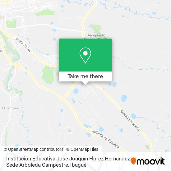 Mapa de Institución Educativa José Joaquín Flórez Hernández Sede Arboleda Campestre