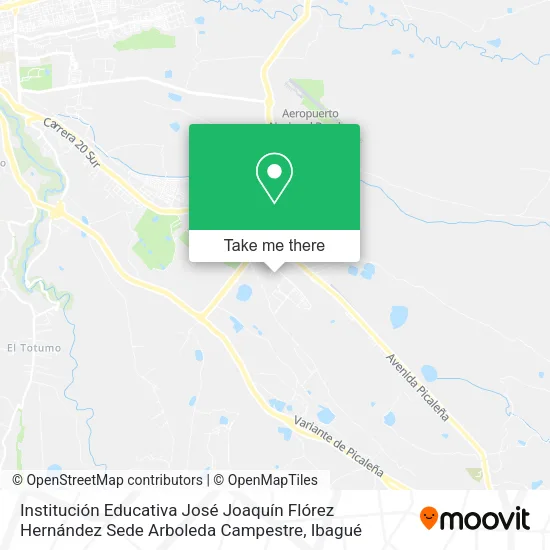 Mapa de Institución Educativa José Joaquín Flórez Hernández Sede Arboleda Campestre