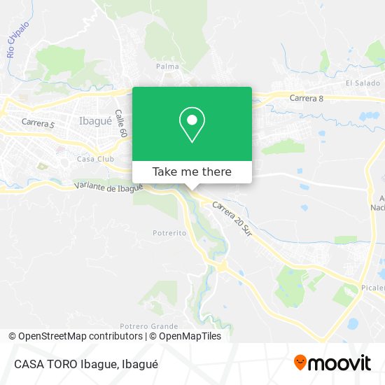 CASA TORO Ibague map