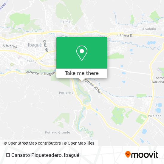 Mapa de El Canasto Piqueteadero