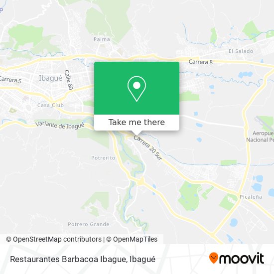 Mapa de Restaurantes Barbacoa Ibague