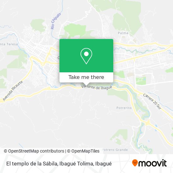 El templo de la Sábila, Ibagué Tolima map