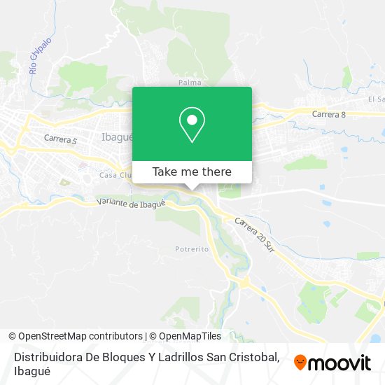 Distribuidora De Bloques Y Ladrillos San Cristobal map