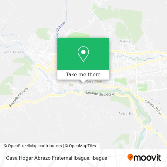 Mapa de Casa Hogar Abrazo Fraternal Ibague