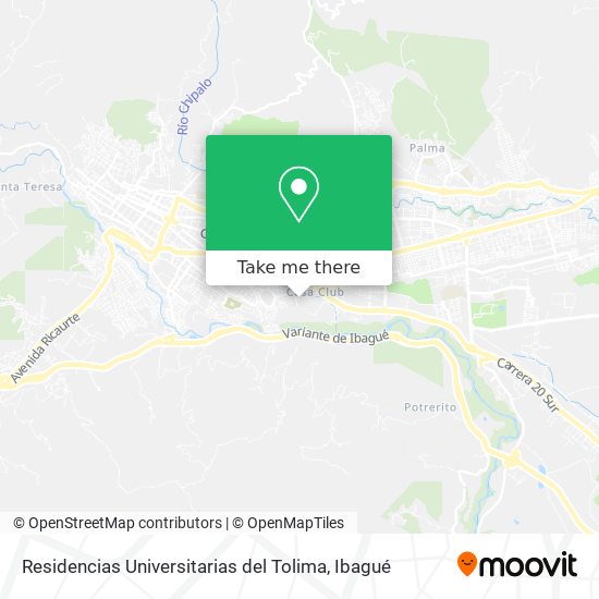 Residencias Universitarias del Tolima map