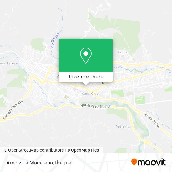 Arepiz La Macarena map