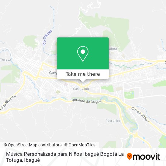Música Personalizada para Niños Ibagué Bogotá La Totuga map