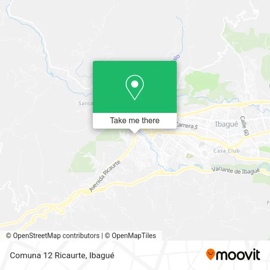 Mapa de Comuna 12 Ricaurte