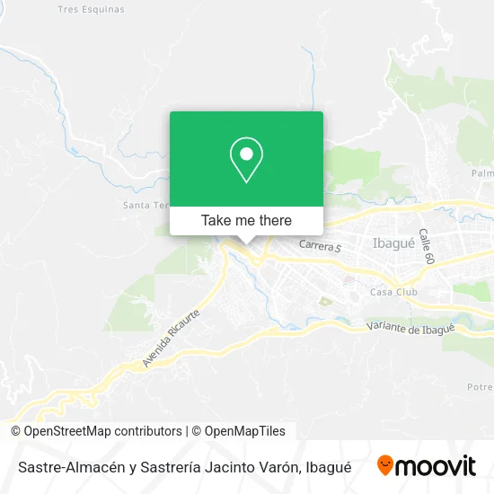 Mapa de Sastre-Almacén y Sastrería Jacinto Varón