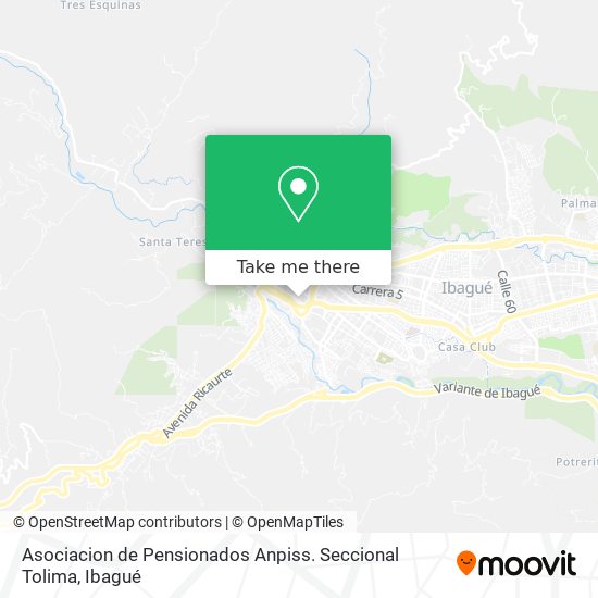 Asociacion de Pensionados Anpiss. Seccional Tolima map
