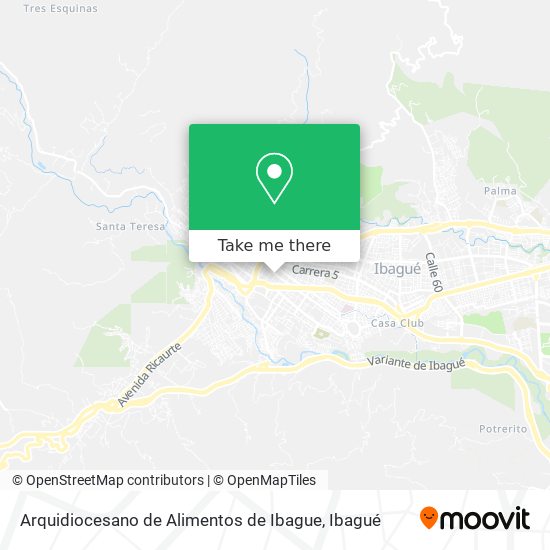 Arquidiocesano de Alimentos de Ibague map