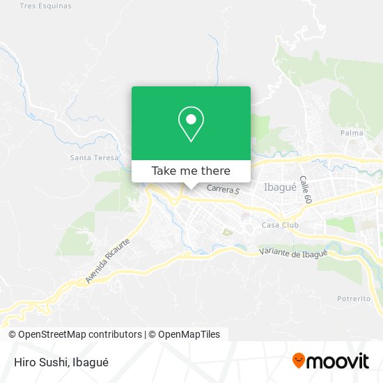 Mapa de Hiro Sushi