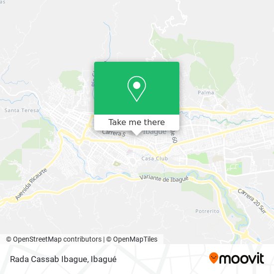 Rada Cassab Ibague map