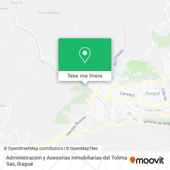 Administracion y Asesorias Inmobiliarias del Tolima Sas map