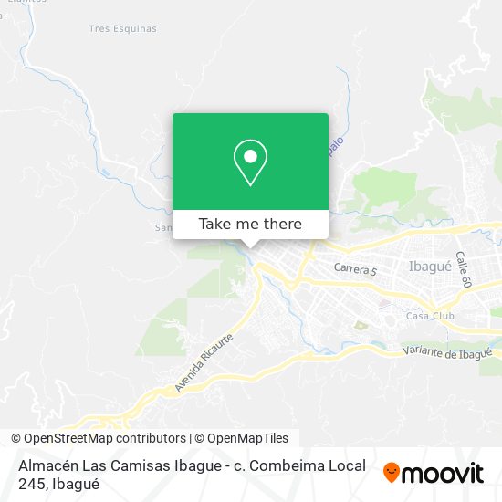 Almacén Las Camisas Ibague - c. Combeima Local 245 map