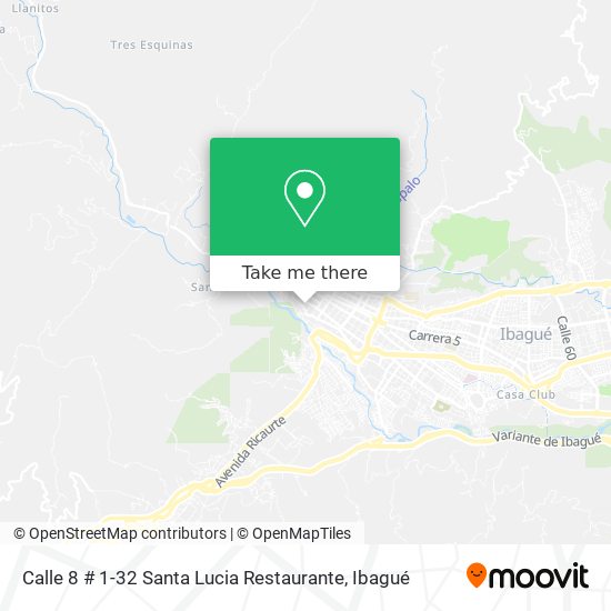 Calle 8 # 1-32 Santa Lucia Restaurante map