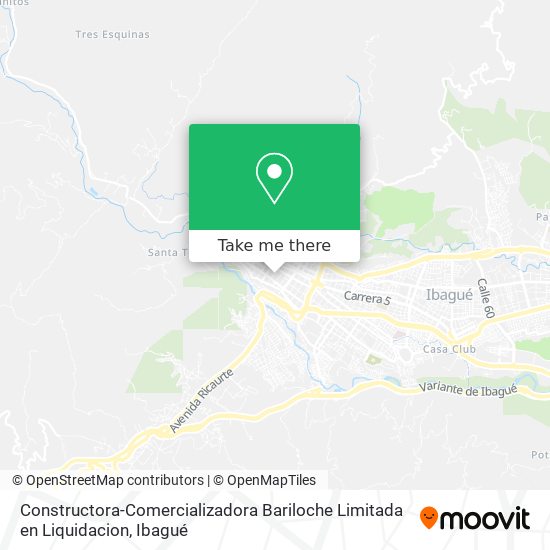 Constructora-Comercializadora Bariloche Limitada en Liquidacion map