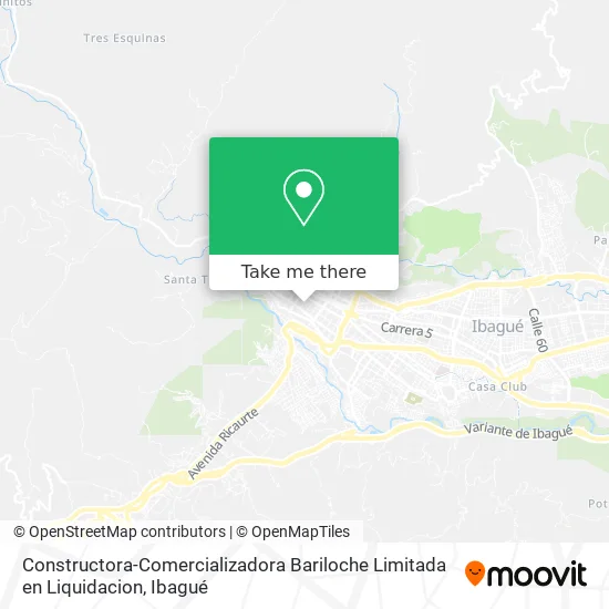 Mapa de Constructora-Comercializadora Bariloche Limitada en Liquidacion