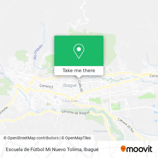 Mapa de Escuela de Fútbol Mi Nuevo Tolima