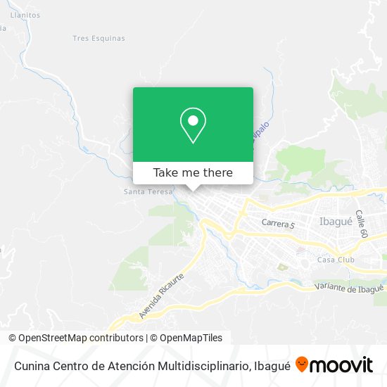 Mapa de Cunina Centro de Atención Multidisciplinario