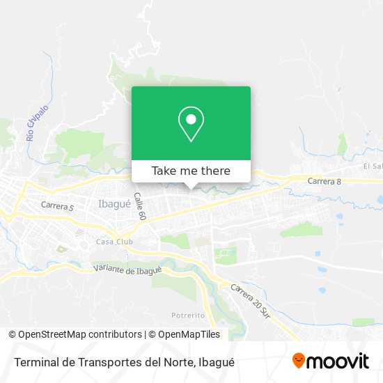 Terminal de Transportes del Norte map