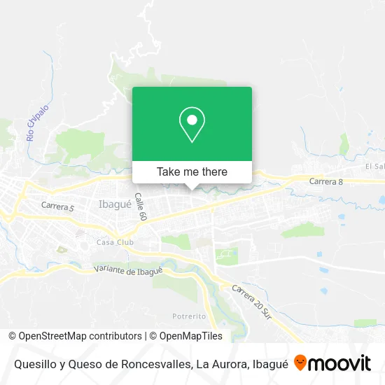 Mapa de Quesillo y Queso de Roncesvalles, La Aurora
