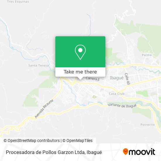 Procesadora de Pollos Garzon Ltda map