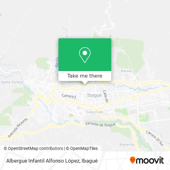 Mapa de Albergue Infantil Alfonso López