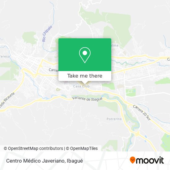 Mapa de Centro Médico Javeriano