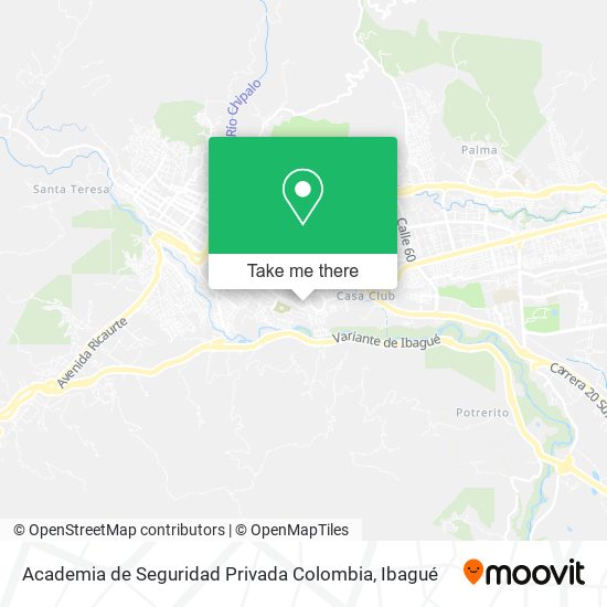 Academia de Seguridad Privada Colombia map