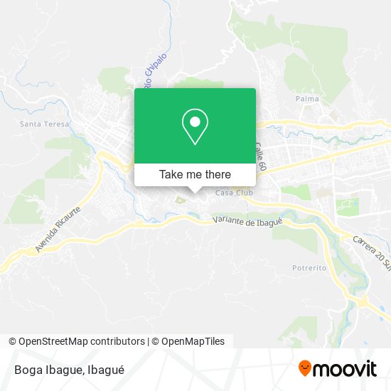 Mapa de Boga Ibague