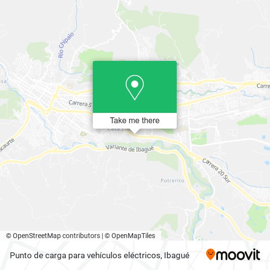 Punto de carga para vehículos eléctricos map