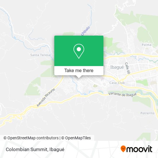 Colombian Summit map