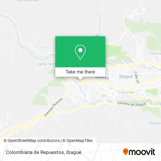 Mapa de Colombiana de Repuestos