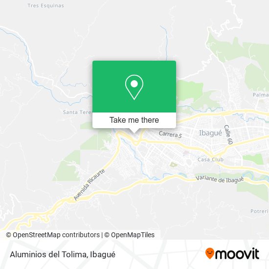 Aluminios del Tolima map