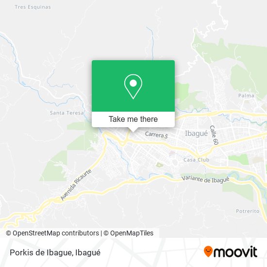 Porkis de Ibague map