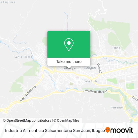 Mapa de Industria Alimenticia Salsamentaria San Juan