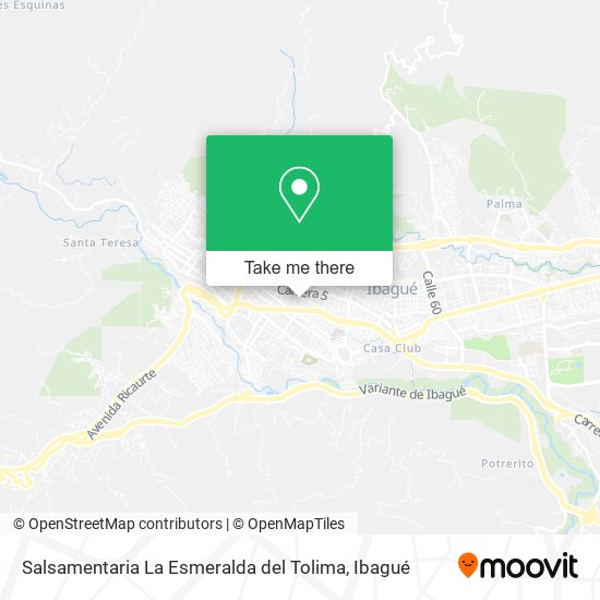 Salsamentaria La Esmeralda del Tolima map