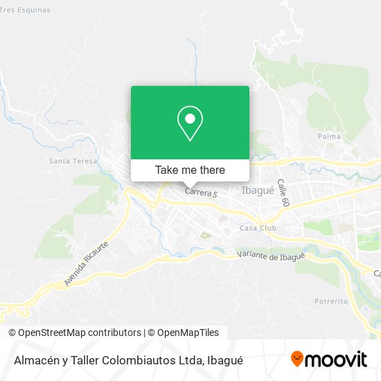 Mapa de Almacén y Taller Colombiautos Ltda